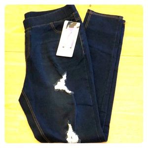 Stretchy pull on jeans